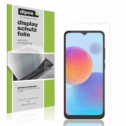 Matte Displayschutzfolie von dipos passend für ZTE Optus X Pro 2 5G, präziser Zuschnitt und blasenfrei montiert
